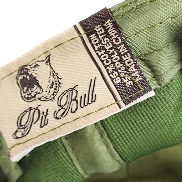 Pit Bull Camo Green Baseball Cap Trucker Hat USA Patch Green Mesh Adjustable - Picture 4 of 4